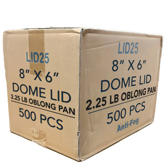 *WHOLESALE* Dome Lids For 2.25Lb Aluminum Oblong Pans 8.73" x 6.12" |500 ct/case Disposable VeZee   