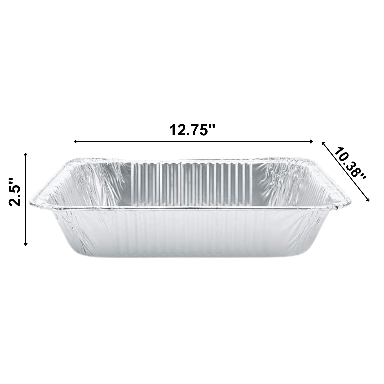 Disposable Regular weight 9×13 Deep Half Size Aluminum Pans Disposable VeZee   