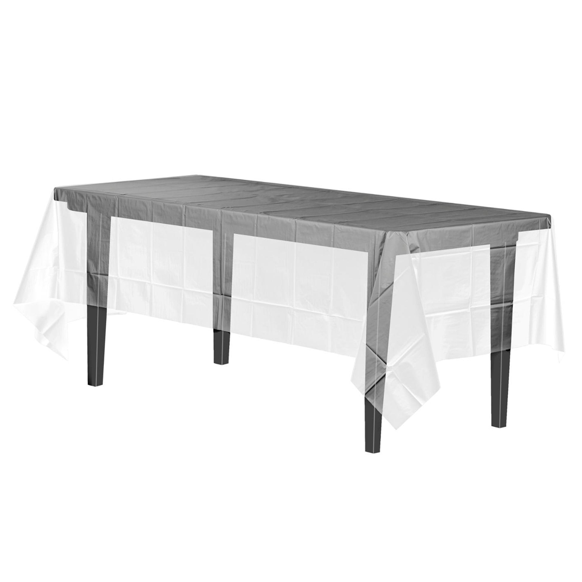 K&C Clear Heavy Duty Plastic Table Cover: Size 66"X180" Tablesettings OnlyOneStopShop   