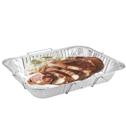 Disposable Aluminum 2.75X12.75X3 inches Full Size Pans with Handle Rack Full Size Pans VeZee