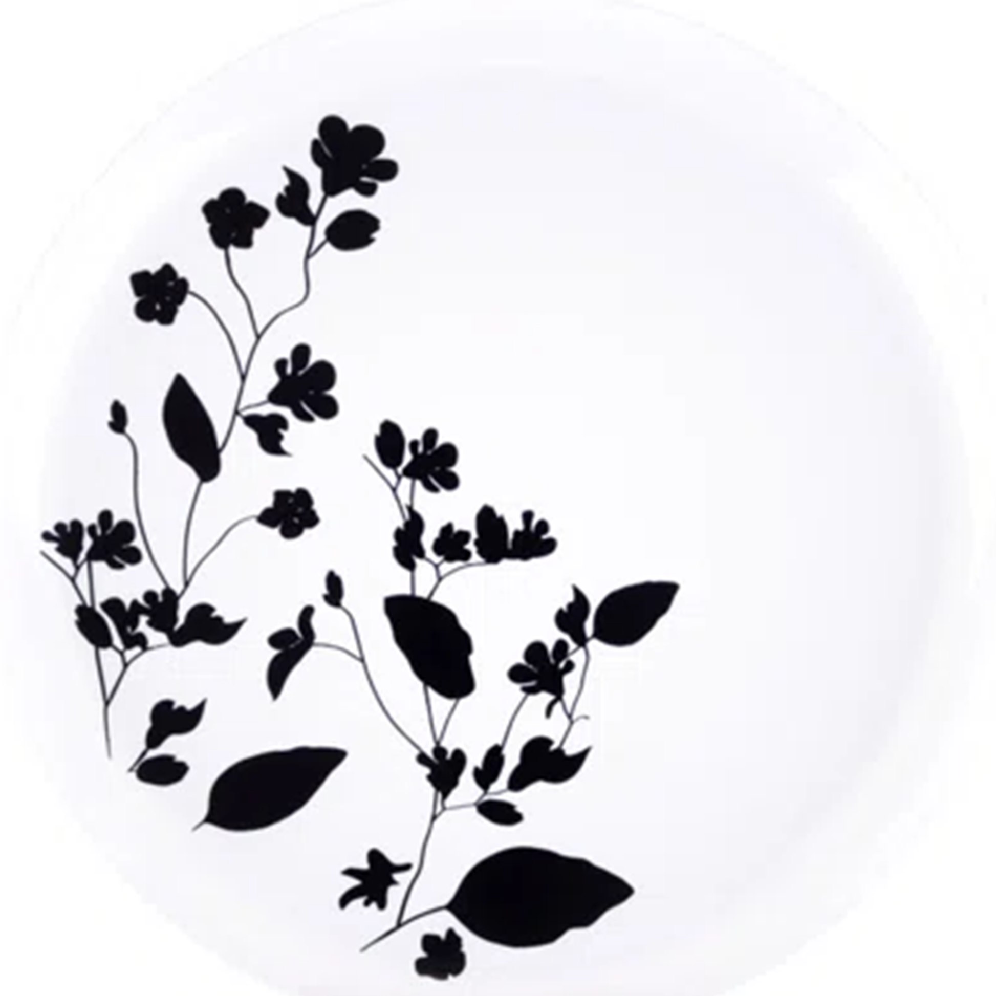 Garden Collection White and Black Round Dinner Plates 10" Tablesettings Blue Sky   