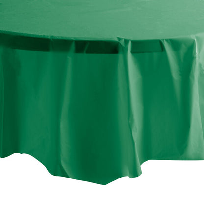 TableCloth Plastic Disposable Round Green 84'' Tablesettings Party Dimensions   