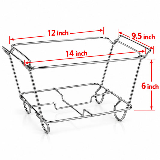 alf Size Chafing Buffet Wire Rack, Metal Chafer Stand for Aluminum Pans, Catering, Parties & Events Disposable chaffing rack VeZee