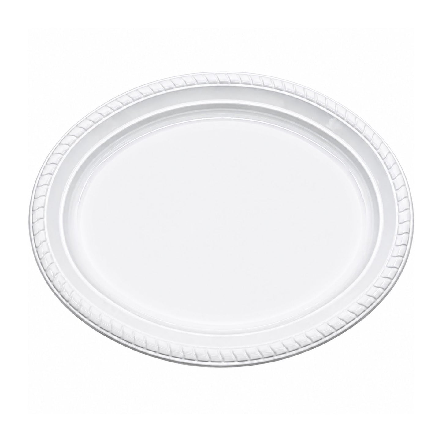 *JUMBO PACK* 11½"x9" White Plastic Disposable Heavy Weight Oval Serving Bowl Disposable Plates Hanna K