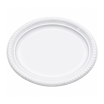 *JUMBO PACK* 11½"x9" White Plastic Disposable Heavy Weight Oval Serving Bowl Disposable Plates Hanna K