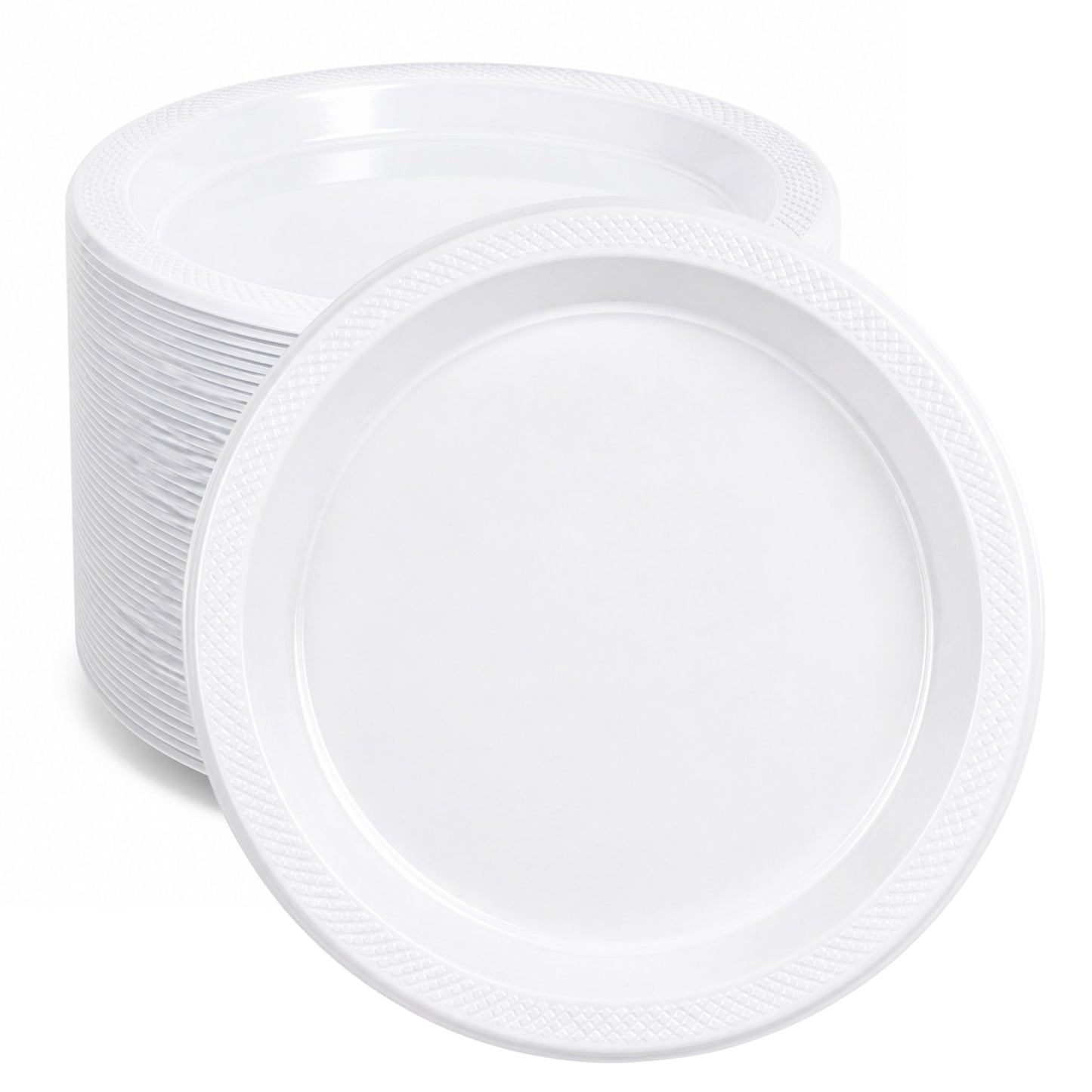 *BUY BULK* 10" Plates White Heavy Weight Plastic Disposable Disposable Plates Hanna K Signature