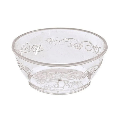 "BULK" D'Vine Plastic Dessert Bowl Heavyweight Clear 6 oz Elegant Bowls Hanna K   