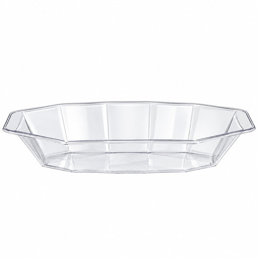 Hanna K. 15 oz Clear Plastic Buffet Serving Boat, Disposable Food Dish