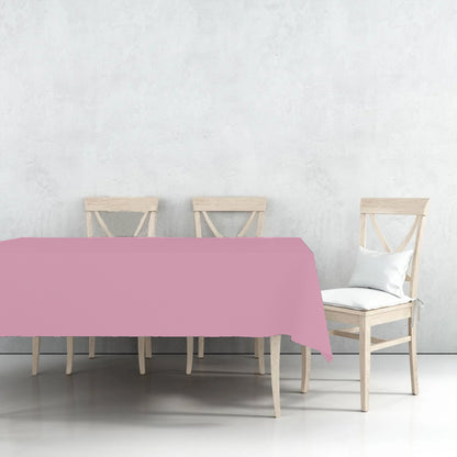 Disposable Plastic Premium Tablecloth Heavyweight Rectangle Medium Pink 54" x 108" Tablesettings Nicole Fantini Collection   