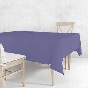 Disposable Plastic Premium Tablecloth Heavyweight Rectangle Hydrangea 54" x 108" Tablesettings Nicole Fantini Collection   