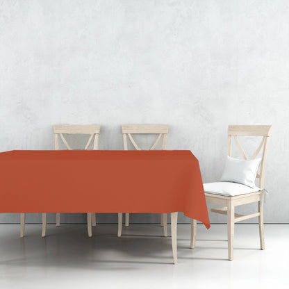 Disposable Plastic Premium Tablecloth Heavyweight Rectangle Orange 54" x 108" Tablesettings Nicole Fantini Collection   