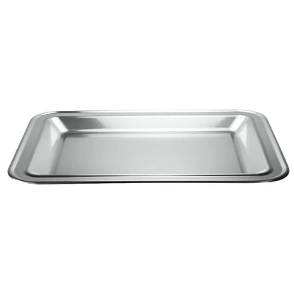17.75X12.75 Silver Rectangle Metallic Serving Disposable Plastic Tray, Tray King Zak