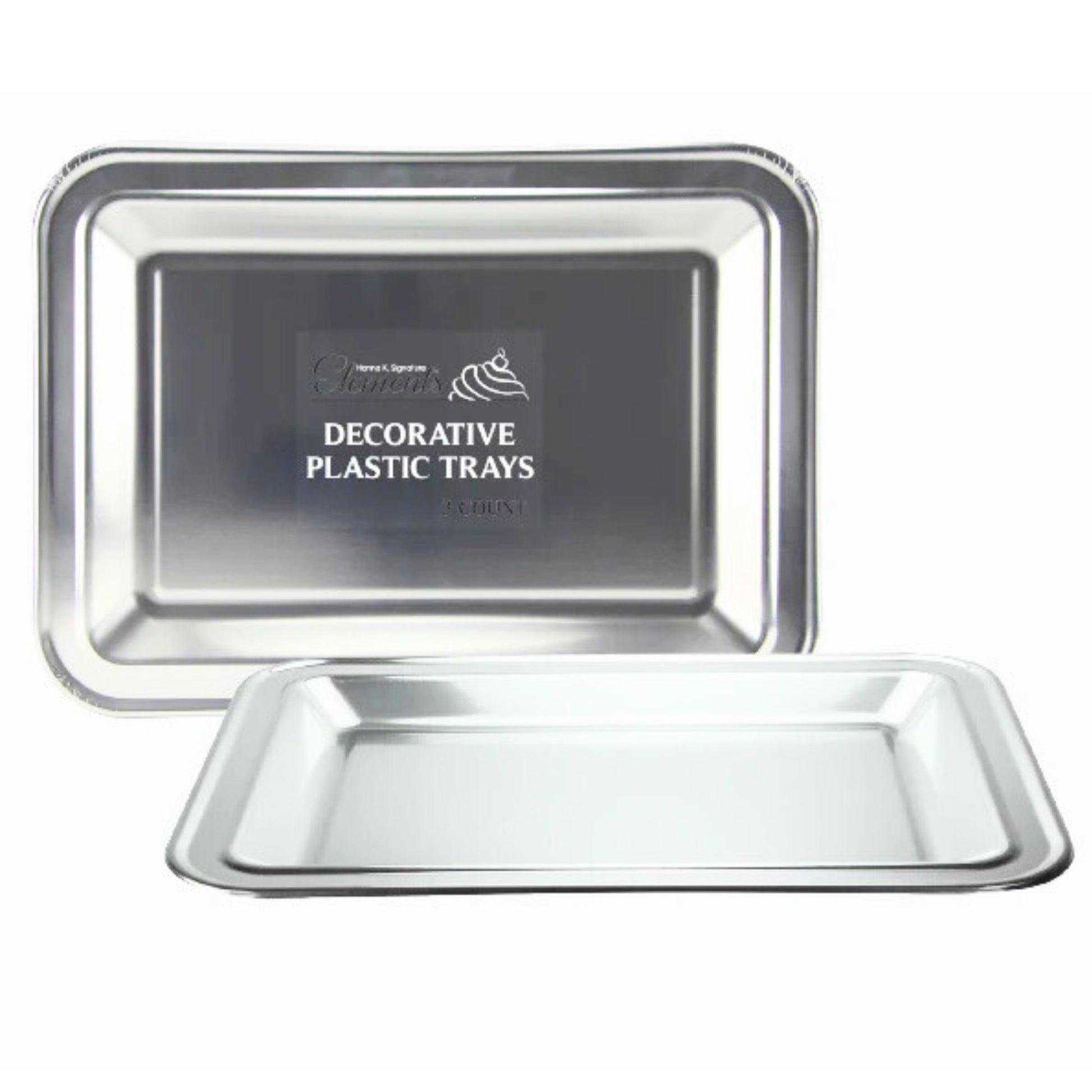 Silver Rectangle Serving Plastic Tray, X – OnlyOneStopShop
