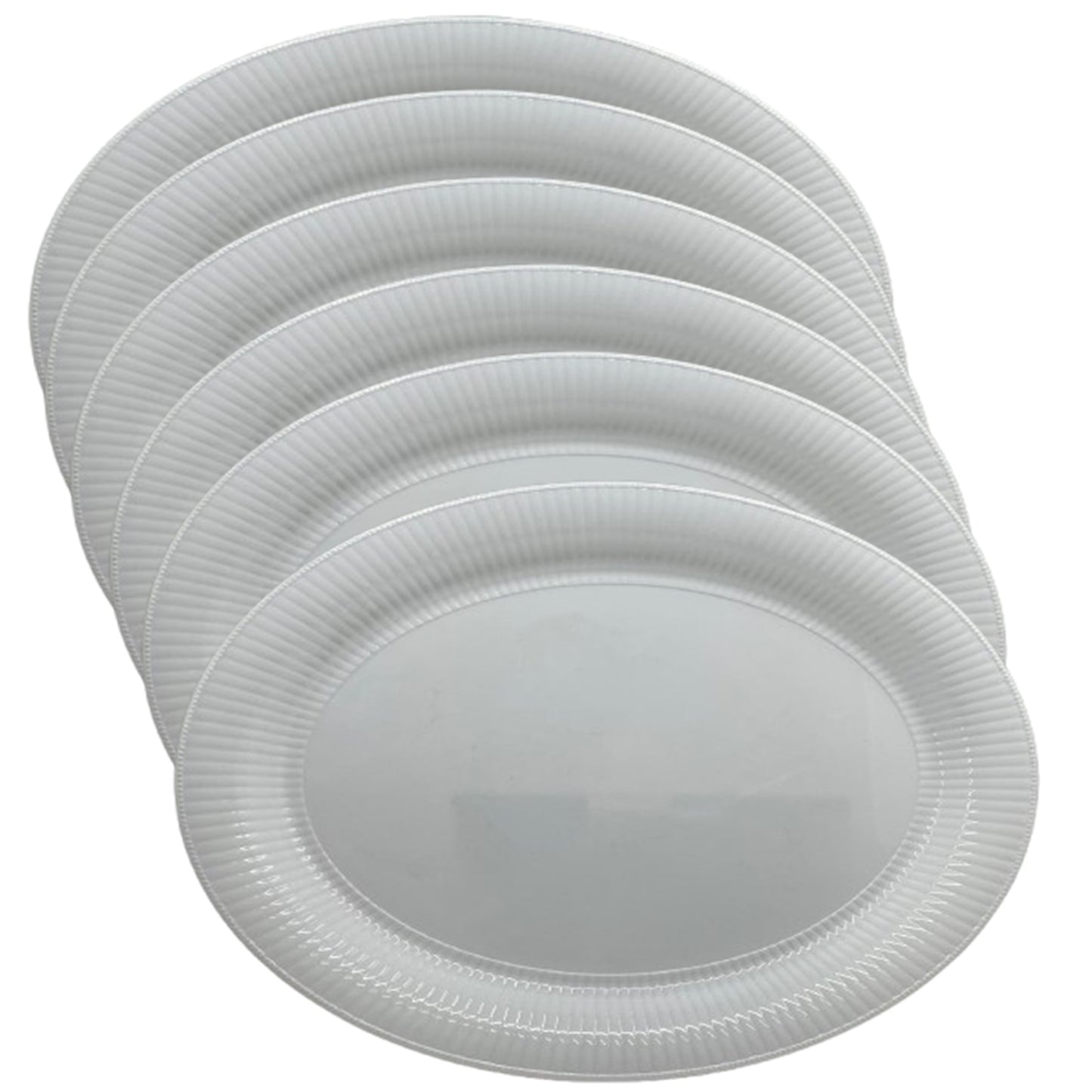 Oval Plastic Tray White 18.5'' X 14.25'' Serverware Hanna K Signature 6 Pieces⟹5% off  