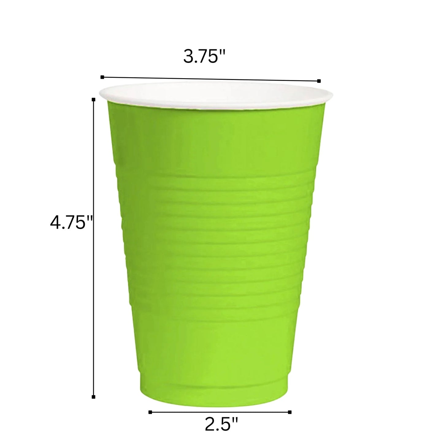 Hanna K. Signature Plastic Cups Lime Green 18 oz Cups Hanna K Signature