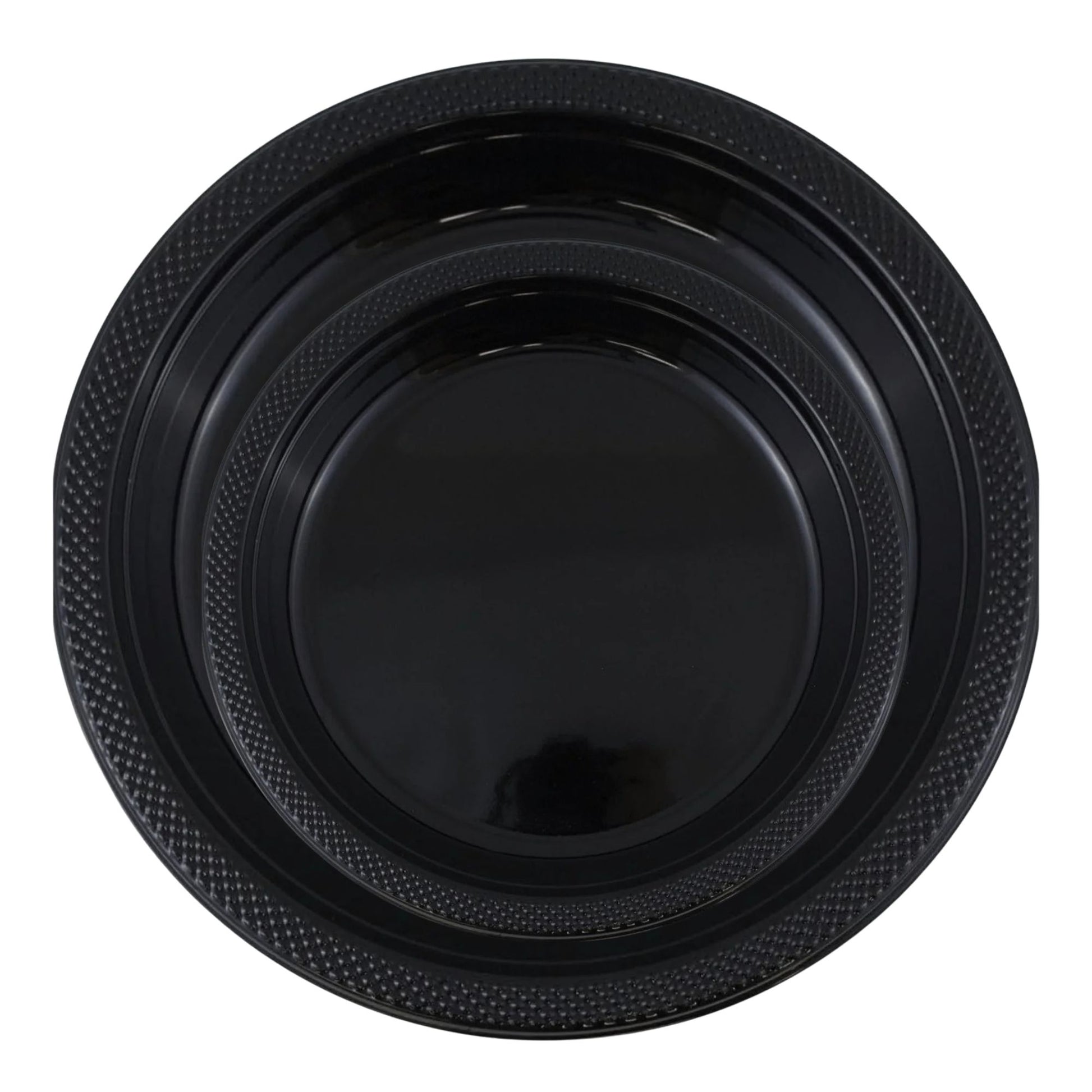 10" & 7" Black Disposable Plastic Plates Combo Set Disposable Plates Hanna K Signature