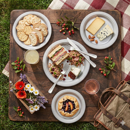 10" & 7" Silver Disposable Plastic Plates Combo Set Disposable Plates Hanna K Signature