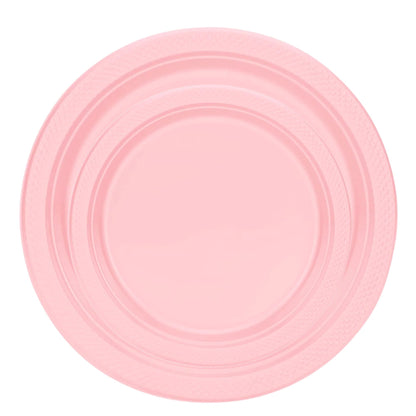 10" & 7" Pink Disposable Plastic Plates Combo Set Disposable Plates Hanna K Signature