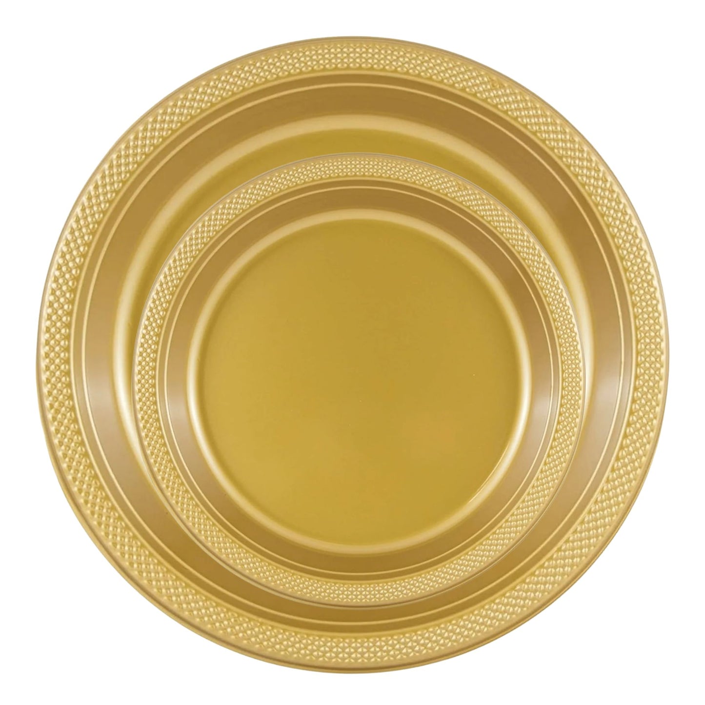 10" & 7" Gold Disposable Plastic Plates Combo Set Disposable Plates Hanna K Signature