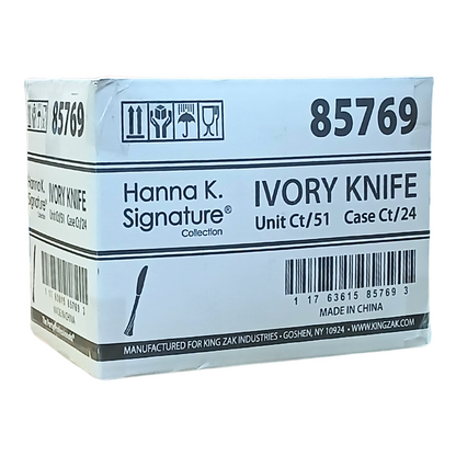 *WHOLESALE* Hanna K. Signature Heavy weight Plastic Knife Ivory: 1224CT Cutlery Hanna K Signature