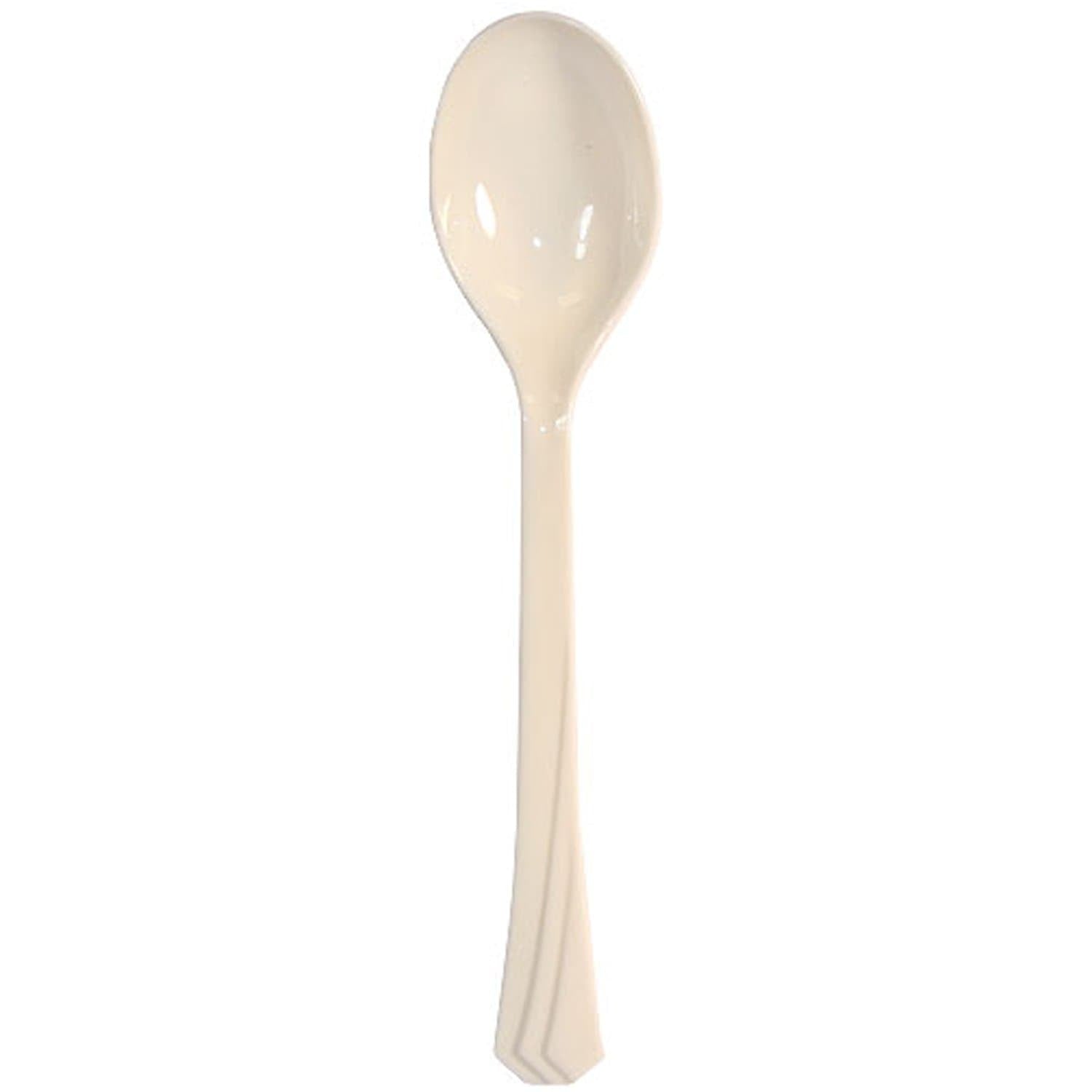 *WHOLESALE* Hanna K. Signature Heavyweight Plastic Soupspoon Ivory: 1224CT Cutlery Hanna K Signature