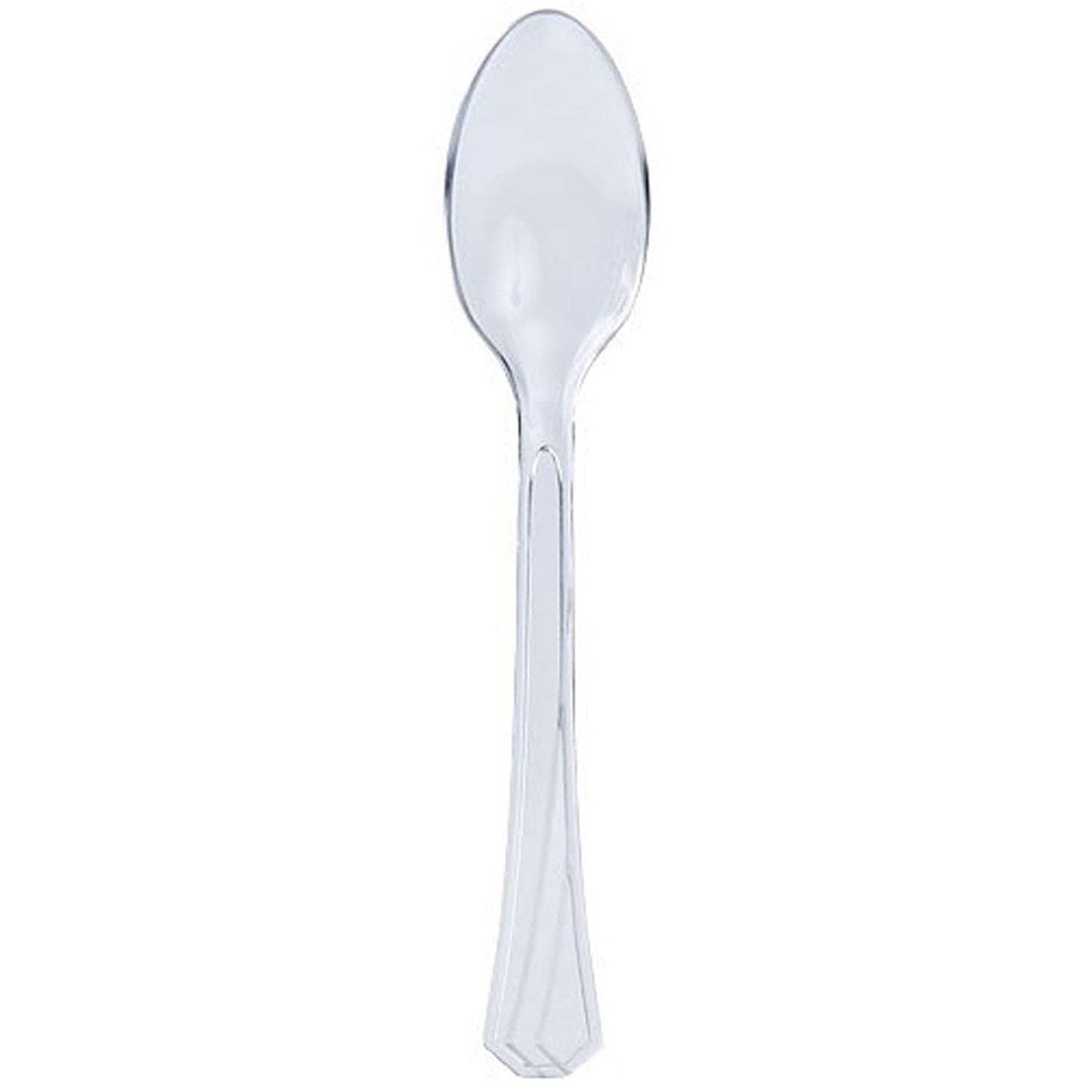 *WHOLESALE* Hanna K. Signature Heavyweight Plastic Teaspoon Clear: 1224CT Cutlery Hanna K Signature