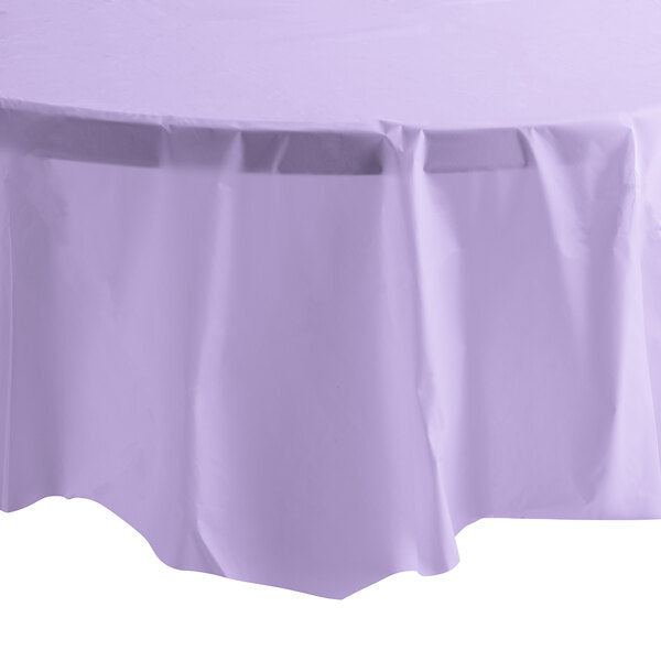 TableCloth Plastic Disposable Round Hydrangea 84'' Tablesettings Party Dimensions   