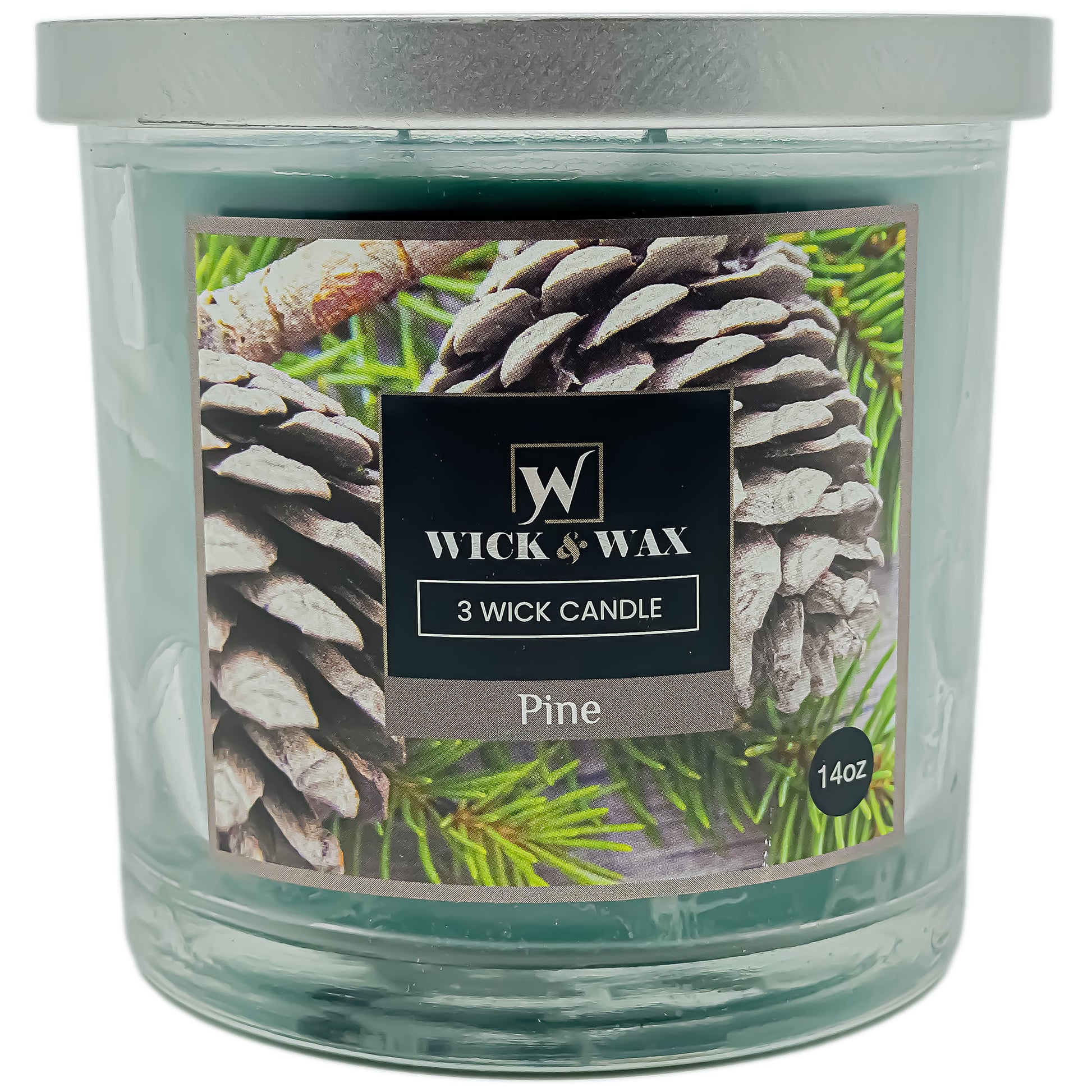 Pine Scented Jar Candle (3-wick) - 14oz.