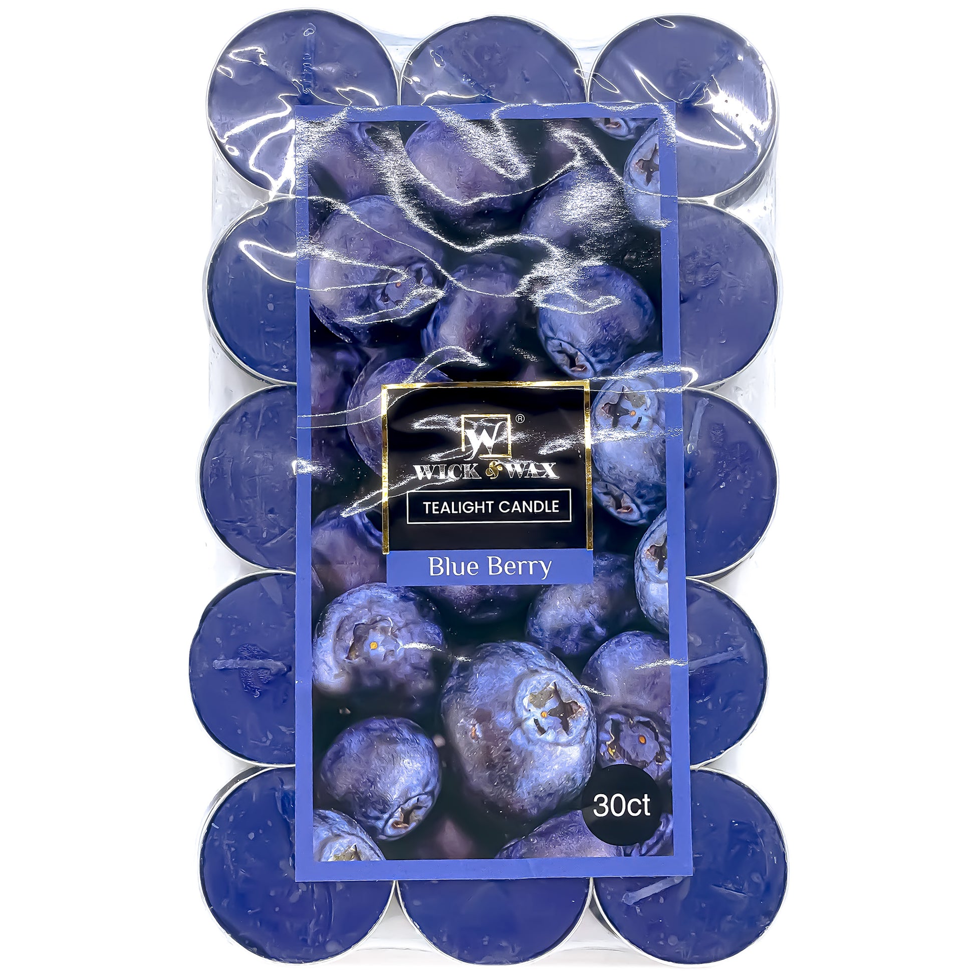 Tealight Bluberry Candles  WICK & WAX   
