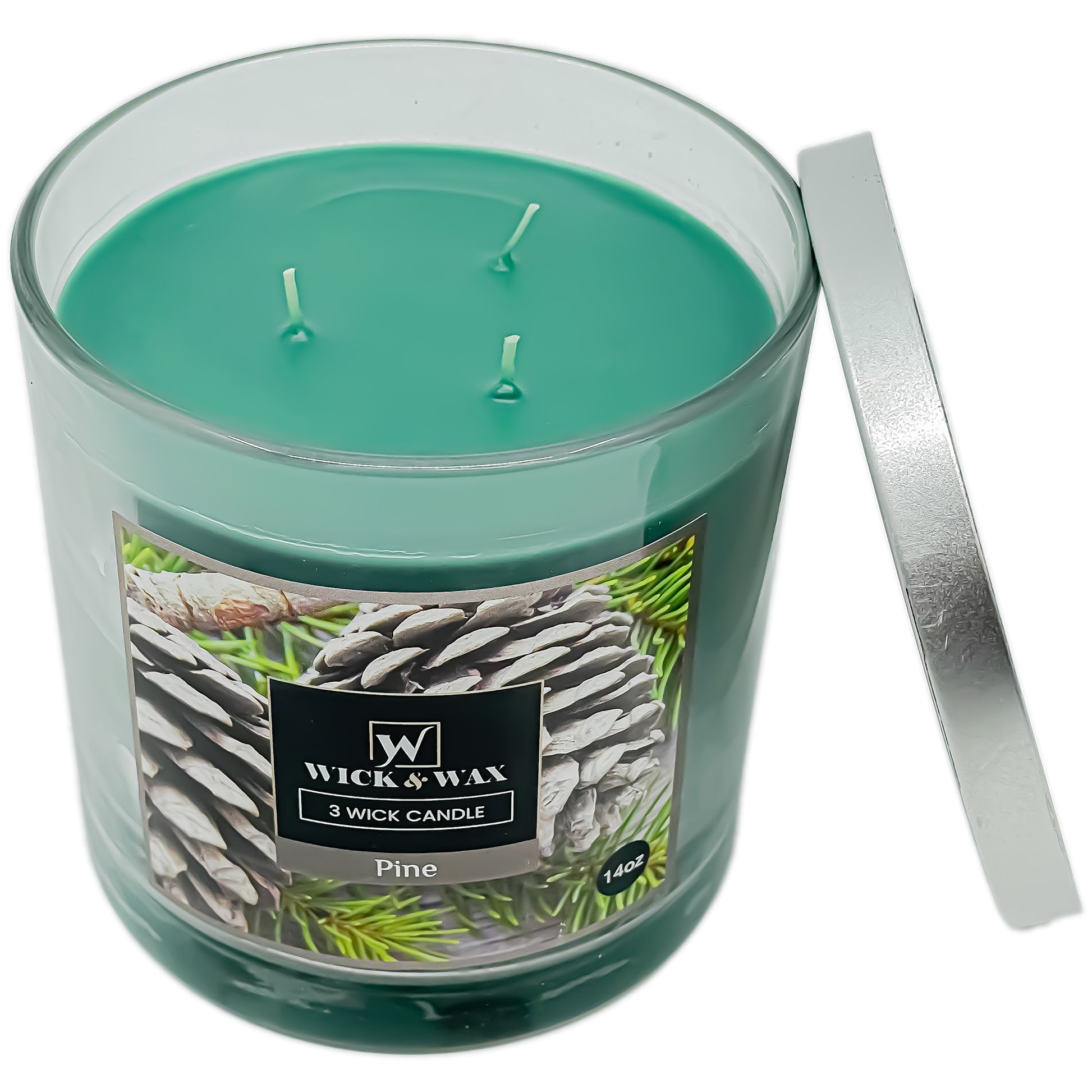 Pine Scented Jar Candle (3-wick) - 14oz.