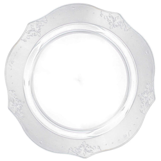 7" Clear Antique collection Plastic Salad Plates 20 count Plates Decorline   