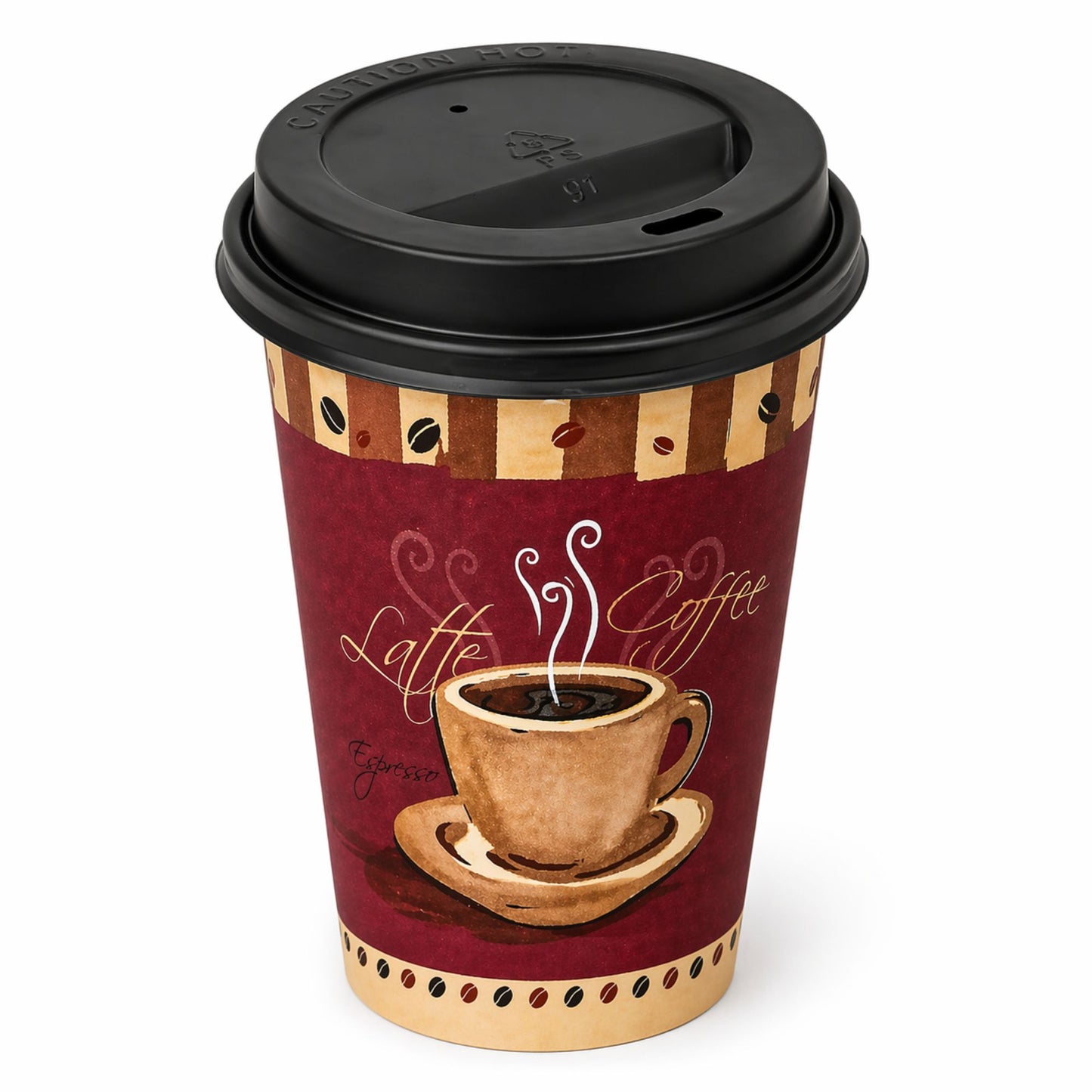 *WHOLESALE* Dome Lids for 10, 12, 16 oz Poly Paper Cups Hot and Cold 1000/ Case Paper Cups VeZee