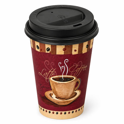 *WHOLESALE* Dome Lids for 10, 12, 16 oz Poly Paper Cups Hot and Cold 1000/ Case Paper Cups VeZee
