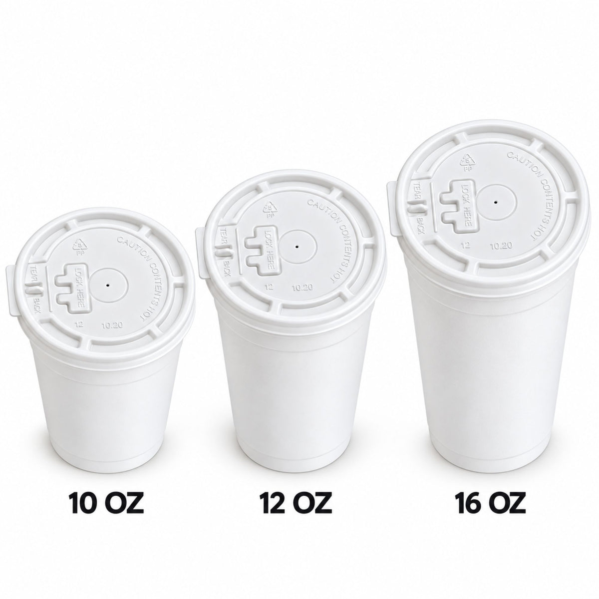 *WHOLESALE* Plastic Lids for 10/12/16oz. Poly-Paper Hot/Cold Cups 1000/Case Paper Cups VeZee