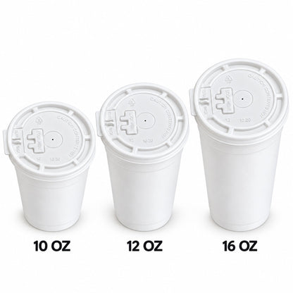 *WHOLESALE* Plastic Lids for 10/12/16oz. Poly-Paper Hot/Cold Cups 1000/Case Paper Cups VeZee