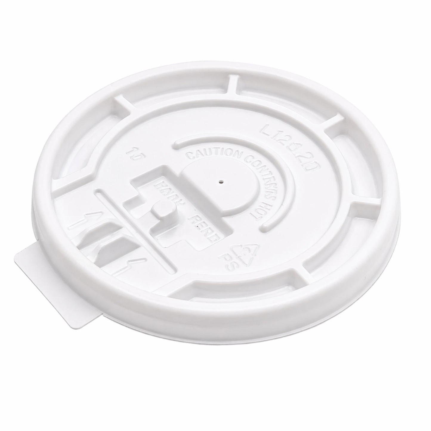 *WHOLESALE* White Plastic Lids for 8 oz Poly Paper Cups Hot and Cold 1000/Case Paper Cups VeZee