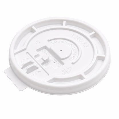 *WHOLESALE* White Plastic Lids for 8 oz Poly Paper Cups Hot and Cold 1000/Case Paper Cups VeZee