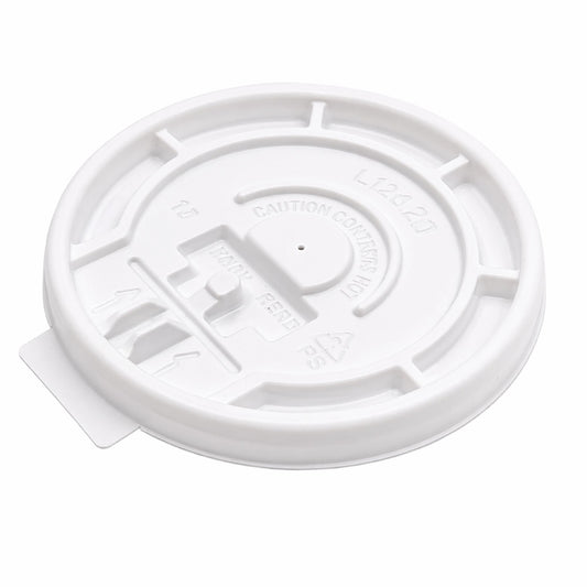 *WHOLESALE* White Plastic Lids for 8 oz Poly Paper Cups Hot and Cold 1000/Case Paper Cups VeZee