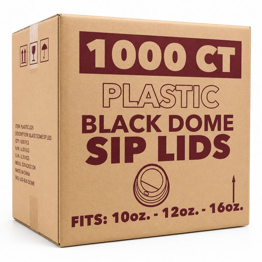*WHOLESALE* Dome Lids for 10, 12, 16 oz Poly Paper Cups Hot and Cold 1000/ Case Paper Cups VeZee