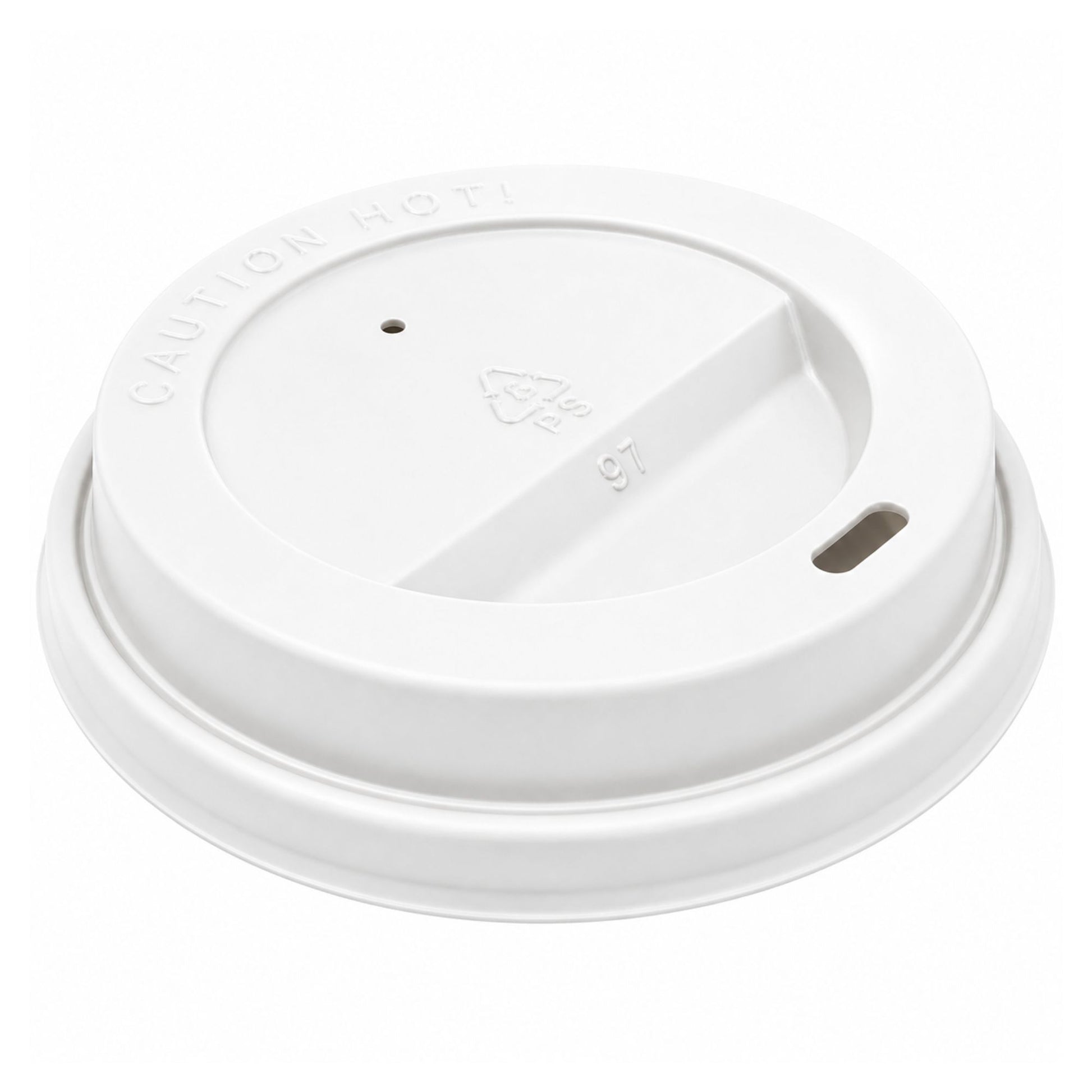*BUY BULK* White Dome Lids for 10, 12, 16 oz Disposable Poly Paper Cups White Dome Lids VeZee Pack of 50