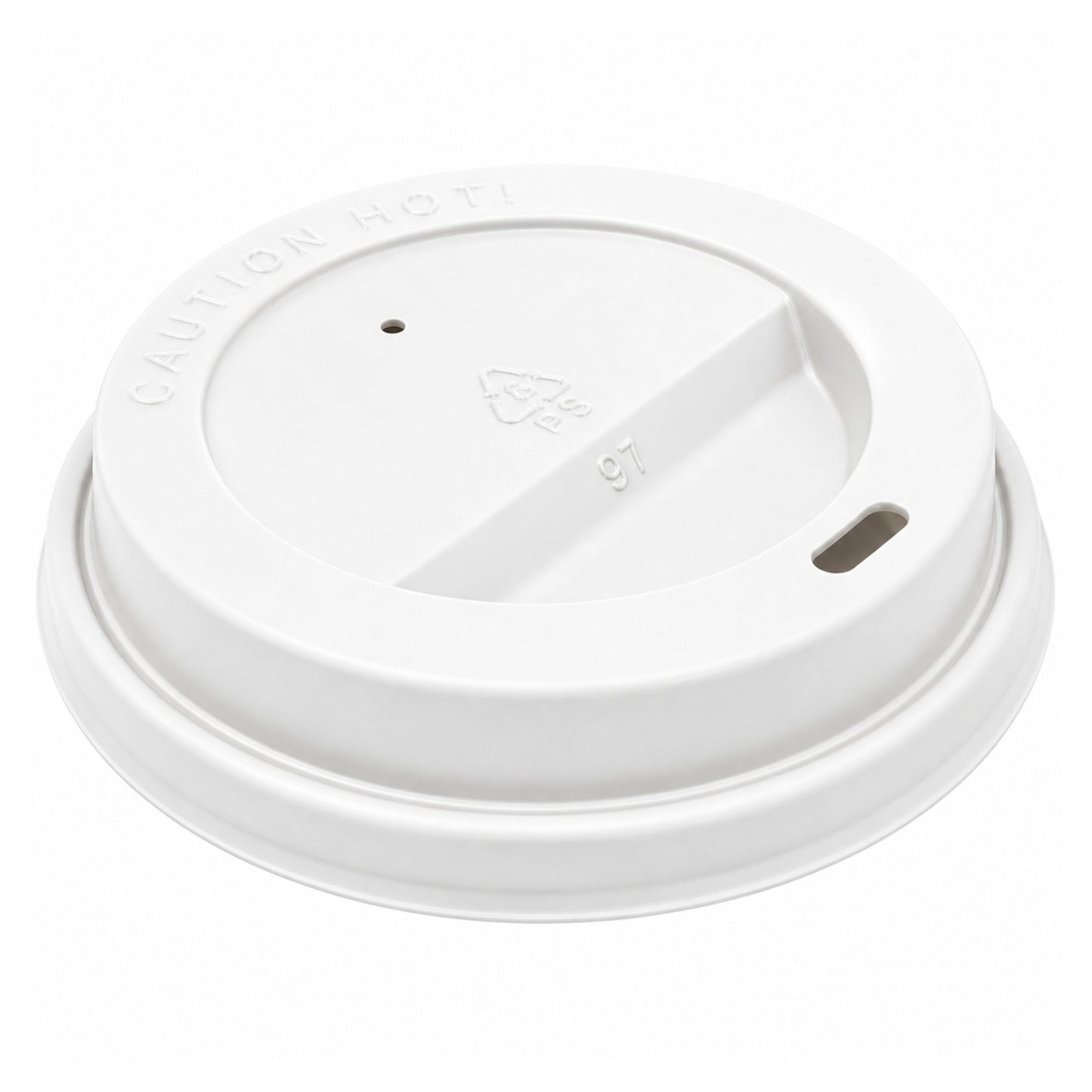*WHOLESALE* White Dome Lids for 10, 12, 16 oz Disposable Poly Paper Cups 1000/ Case White Dome Lids VeZee