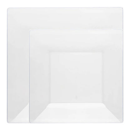 Clear plastic sheet with a white border on a white background