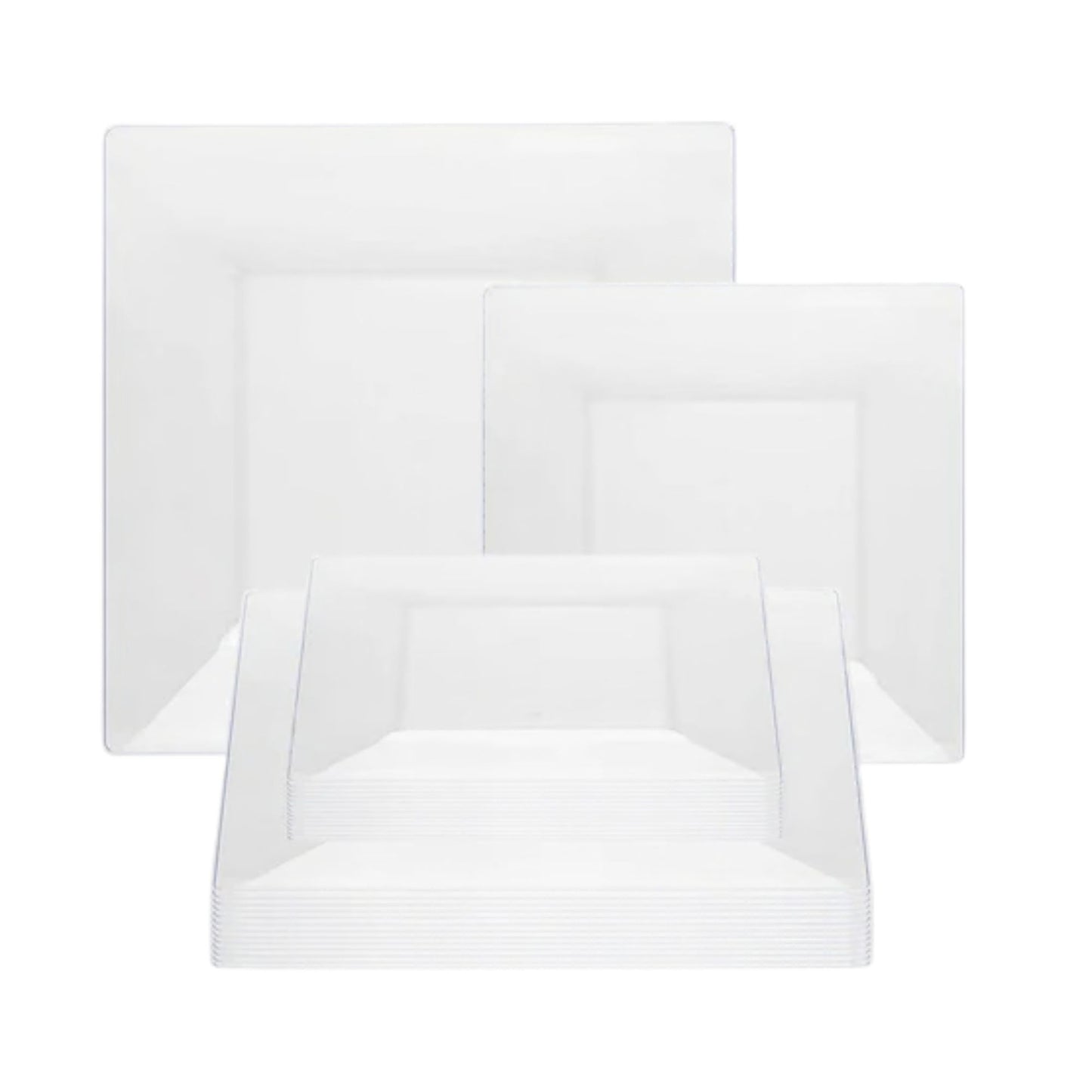 Set of white napkins on a white background