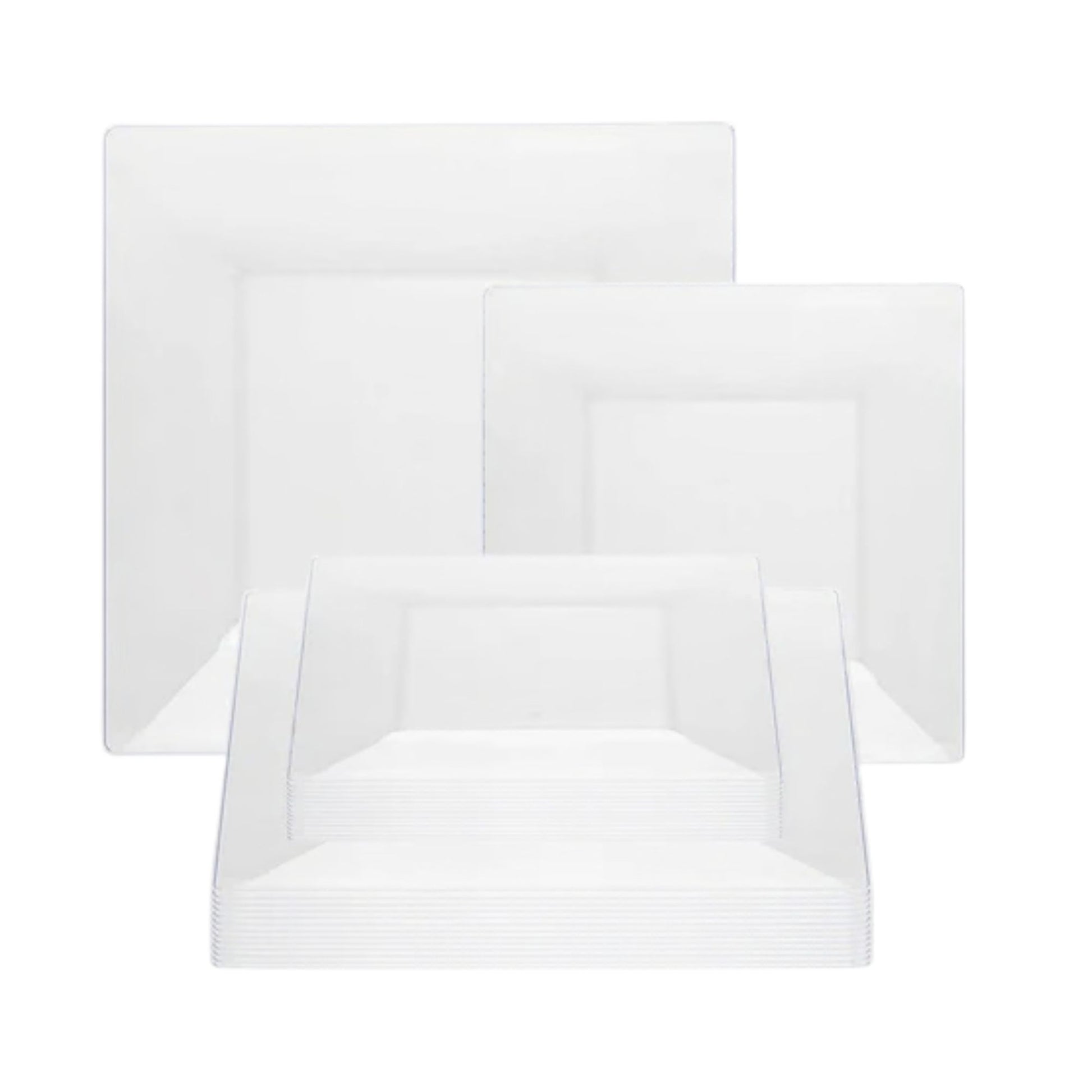 Set of white napkins on a white background