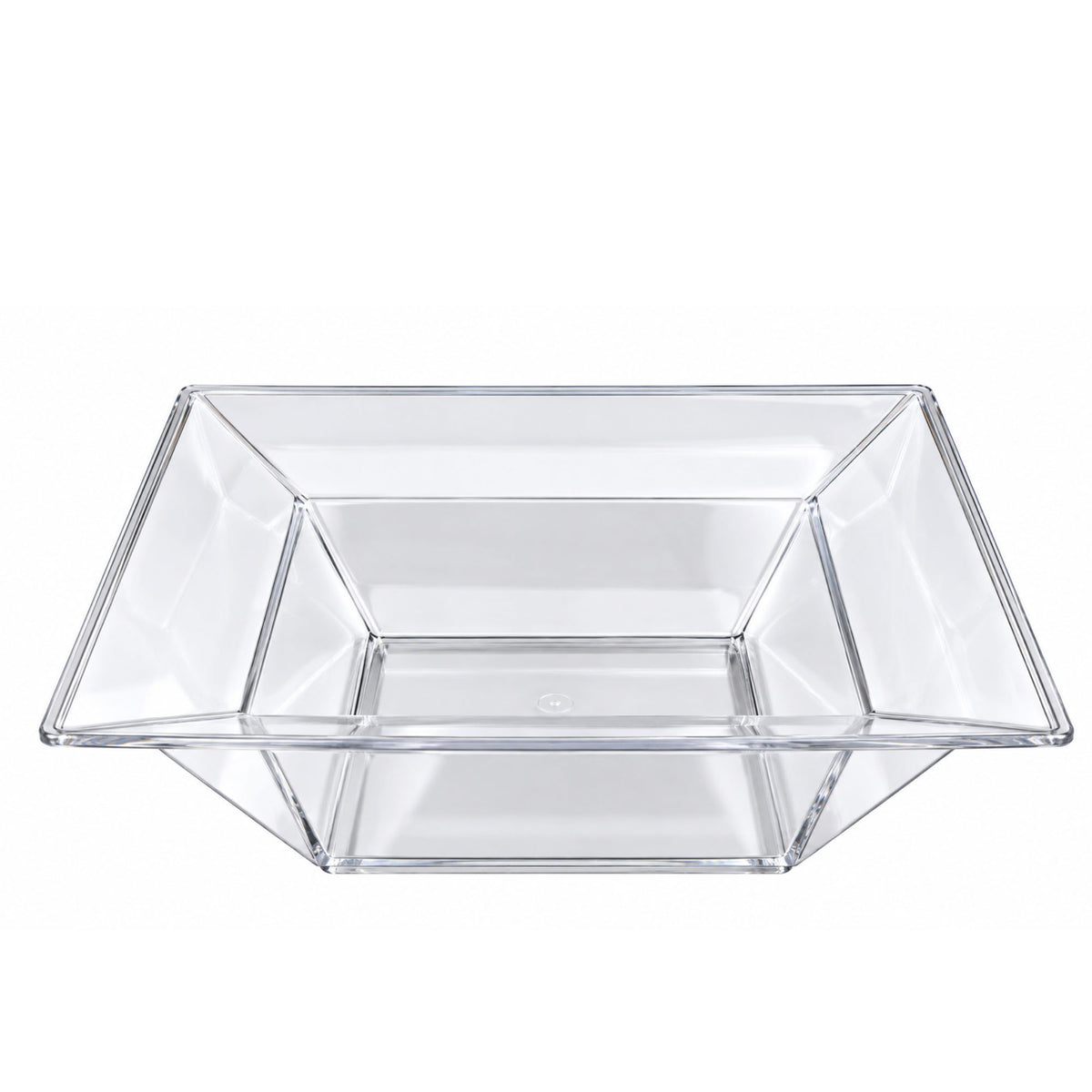 Lillian 12 oz Clear Square Plastic Dinner Bowls, Disposable Party & Catering Bowls, 10 Count Bowls Lillian