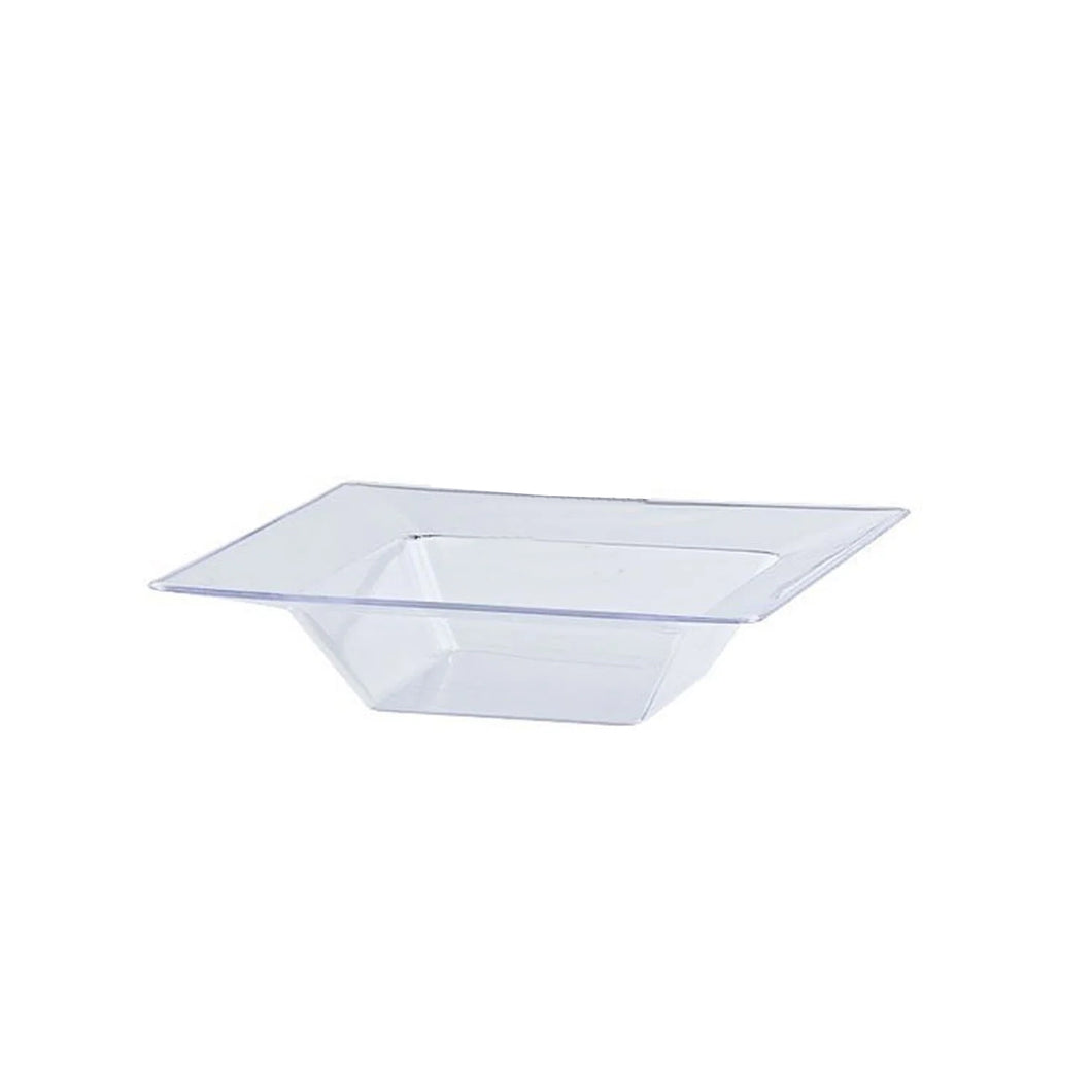 Lillian Tablesettings Square Plastic Dinner Bowl Clear 5 oz Bowls Lillian   