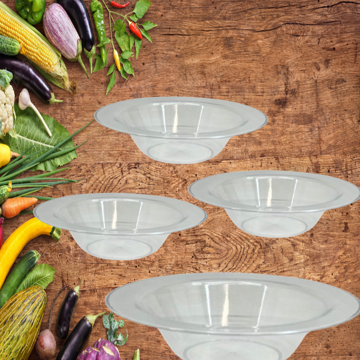 *WHOLESALE* Magnificent Heavyweight 5oz Plastic Bowls Value pack Clear: 240CT Bowls Lillian