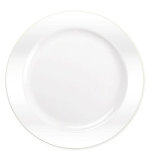 Magnificence Plastic Dinner Plate Pearl White 10.25" Plastic Plates Lillian Tablesettings   