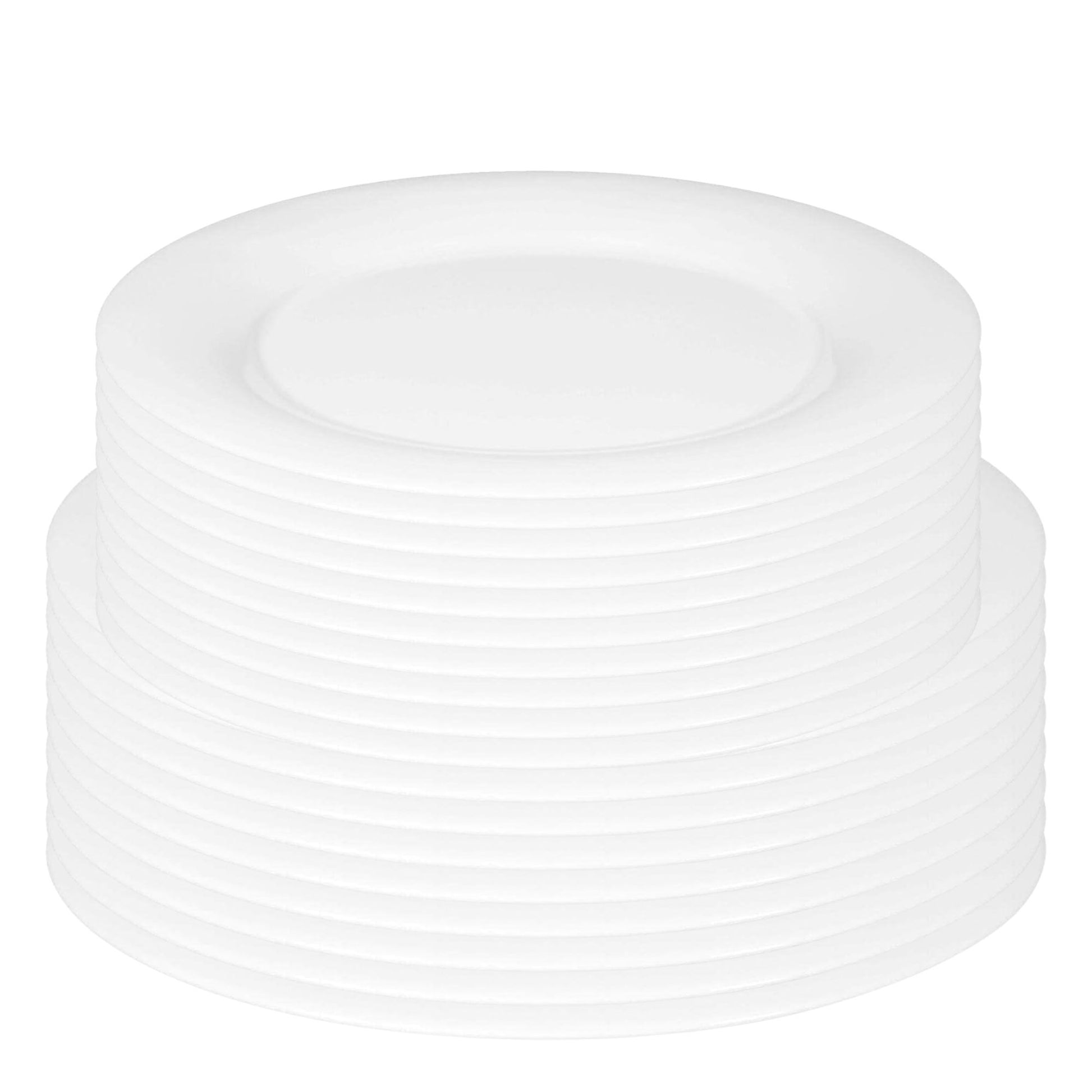 White plastic cap on a white background