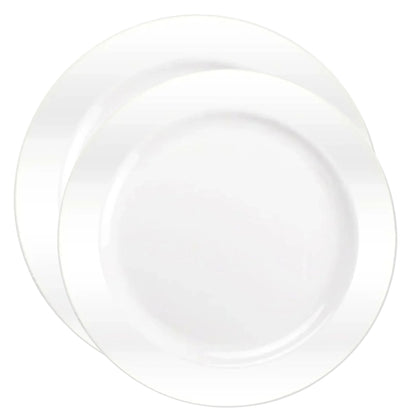 White ceramic plate on a white background